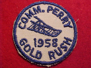 1958 COMMODORE PERRY GOLD RUSH, 2" ROUND