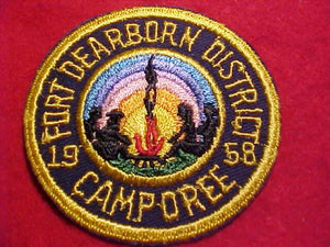 1958 FORT DEARBORN DISTRICT CAMPOREE