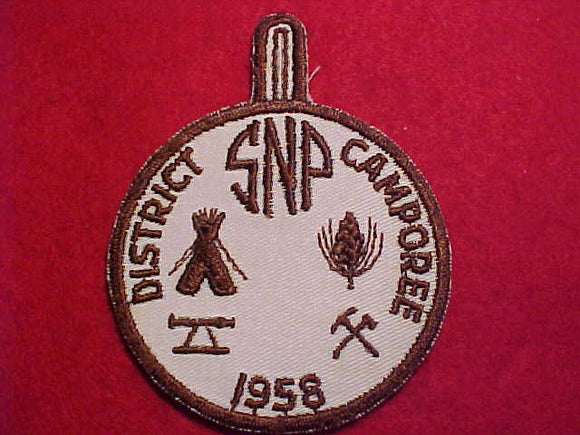 1958 SNP DISTRICT CAMPOREE