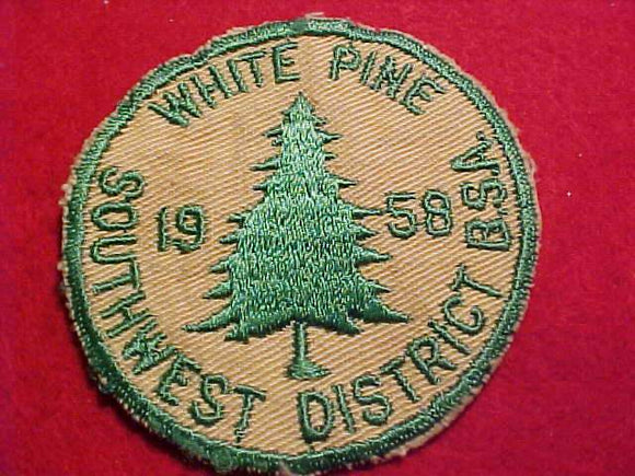 1958 SOUTHWEST DISTRICT, WHITE PINE, USED