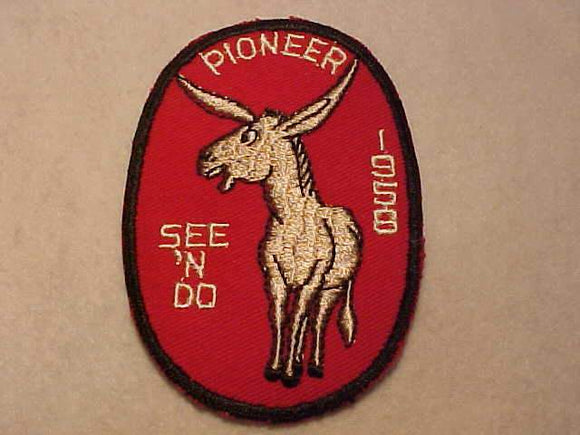 1958 ACTIVITY PATCH, PIONEER SEE 'N DO