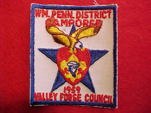 1959, VALLEY FORGE COUNCIL, WM. PENN DISTRICT CAMPOREE