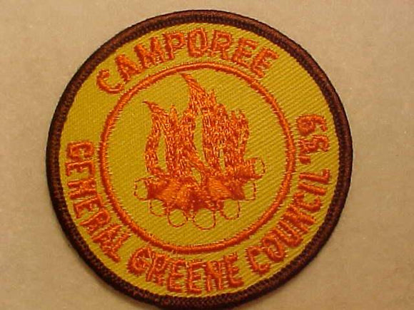 1959 ACTIVITY PATCH, GENERAL GREENE COUNCIL CAMPOREE