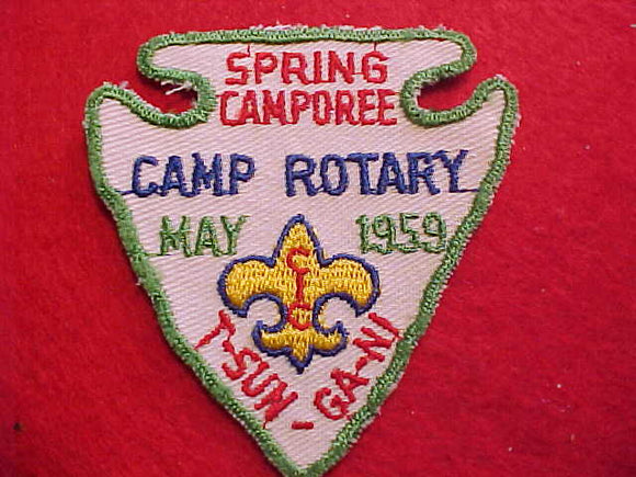 1959, CENTRAL INDIANA COUNCIL, T-SUN-GA-NI DISTRICT SPRING CAMPOREE, CAMP ROTARY