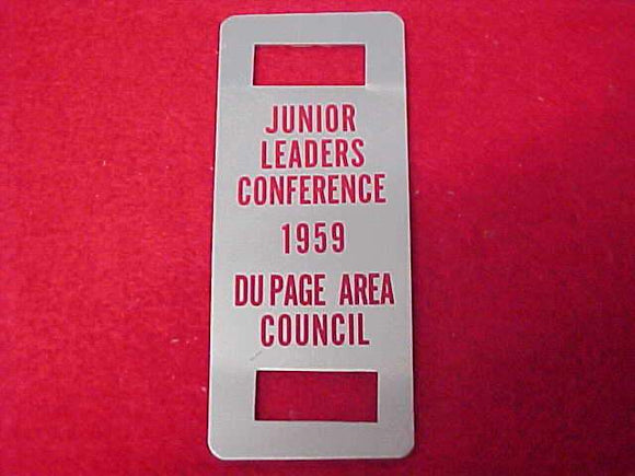 1959 N/C SLIDE, DU PAGE AREA C., JUNIOR LEADERS CONFERENCE, METAL