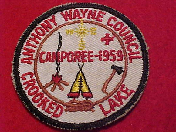 1959 PATCH, ANTHONY WAYNE C. CAMPOREE, CROOKED LAKE