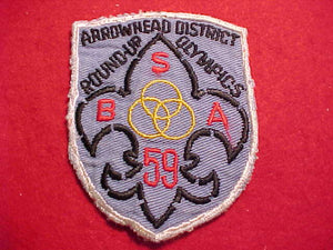 1959 ARROWHEAD DISTRICT ROUND-UP OLYMPICS, USED