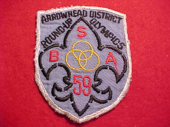 1959 ARROWHEAD DISTRICT ROUND-UP OLYMPICS, USED