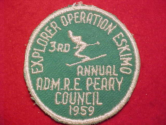 1959 PATCH, ADMIRAL E. PEARY C., 3RD EXPLORER OPERATION ESKIMO
