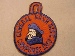 1959 PATCH, GENERAL NASH DISTRICT CAMPOREE