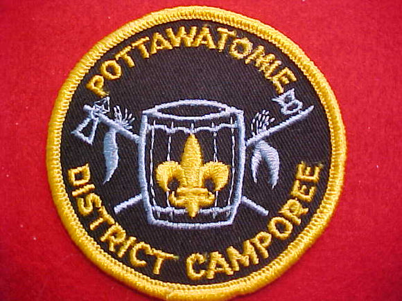 1960'S ACTIVITY PATCH, POTTAWATOMIE C. DISTRICT CAMPOREE