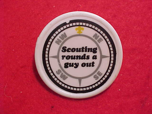 1960'S SCOUTING ROUNDS A GUY OUT PLASTIC SLIDE