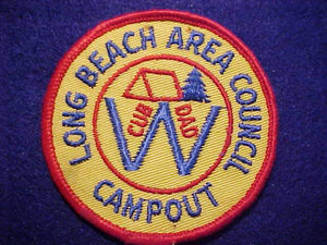 1960'S LONG BEACH AREA C. CUB/DAD CAMPOUT, RED BDR.