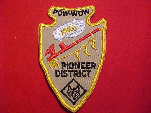 1960 ACTIVITY PATCH, CENTRAL INDIANA COUNCIL, PIONEER DISTRICT POW-WOW