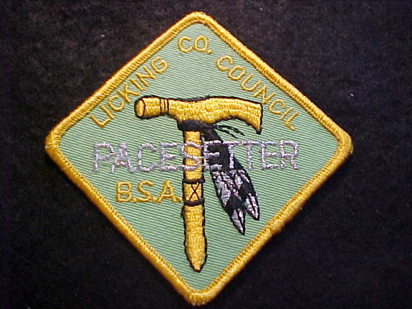 1960'S PATCH, LICKING COUNTY COUNCIL PACESETTER