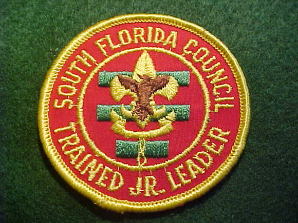 1960'S PATCH, SOUTH FLORIDA COUNCIL TRAINED JR. LEADER