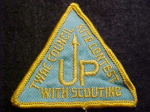 1960'S PATCH, T. W. A. C. COUNCIL KITE CONTEST, USED