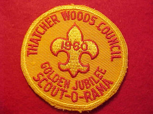 1960'S PATCH, THATCHER WOODS COUNCIL SCOUT-O-RAMA