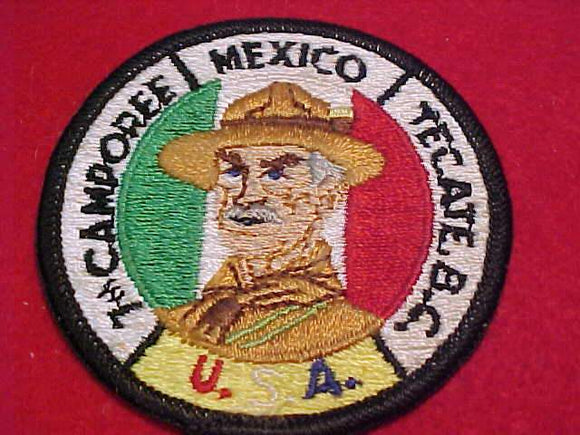 1960'S PATCH, U. S. A./MEXICO, TECATE, B. C., 7TH CAMPOREE