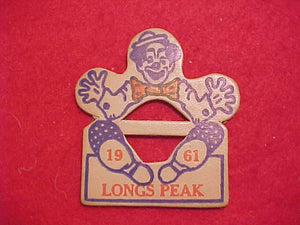 1961 LONGS PEAK COUNCIL, CLOWN LEATHER SLIDE