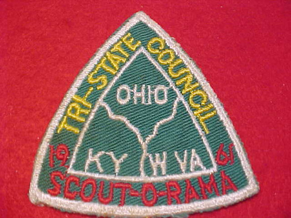 1961 PATCH, TRI-STATE COUNCIL SCOUT-O-RAMA
