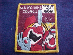 1961, OLD KENTUCKY HOME COUNCIL, SCOUT-O-RAMA, MINT FRONT-GLUE ON BACK