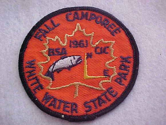 1961, CENTRAL INDIANA COUNCIL, WHITE WATER STATE PARK, FALL CAMPOREE, USED