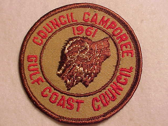 1961 PATCH, GULF COAST C. CAMPOREE