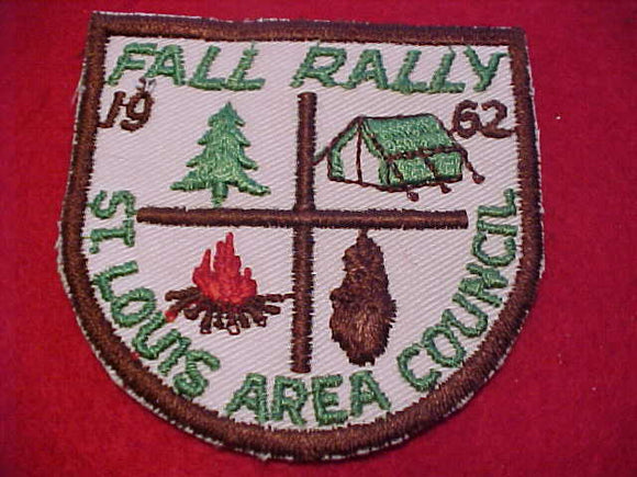 1962 PATCH, ST. LOUIS A. C. FALL RALLY, NO BUTTON LOOP