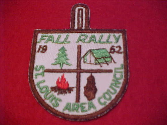 1962 PATCH, ST. LOUIS A. C. FALL RALLY, W/ BUTTON LOOP