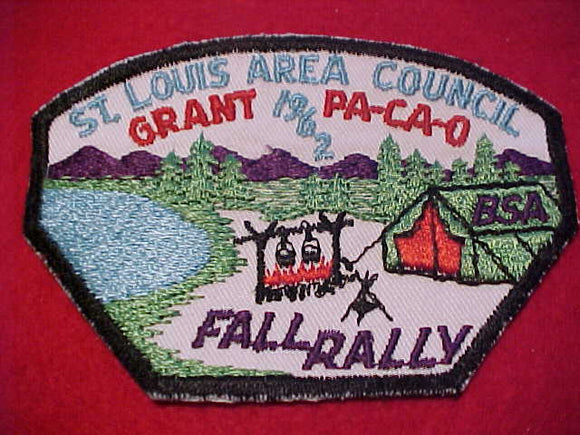 1962 PATCH, ST. LOUIS A. C. GRANT PA-CA-O FALL RALLY