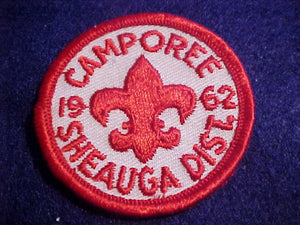 1962 PATCH, SHEAUGA DISTRICT CAMPOREE, 2" ROUND