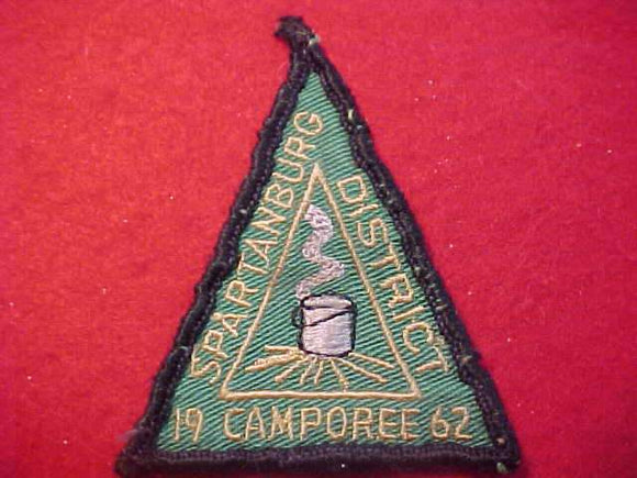 1962 PATCH, SPARTANBURG DISTRICT CAMPOREE, PALMETTO C., USED