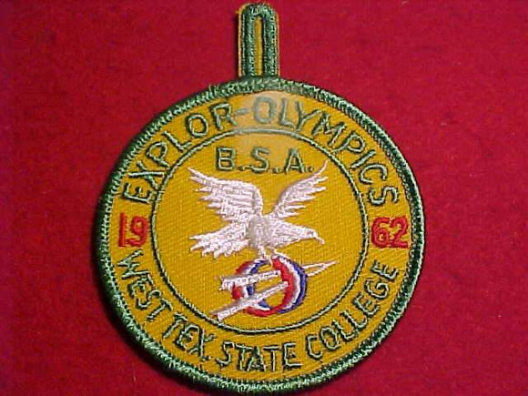1962 PATCH, WEST TEXAS STATE COLLEGE EXPLOR-OLYMPICS