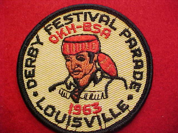 1963 ACTIVITY PATCH, OLD KENTUCKY HOME C., LOUISVILLE DERBY FESITVAL PARADE