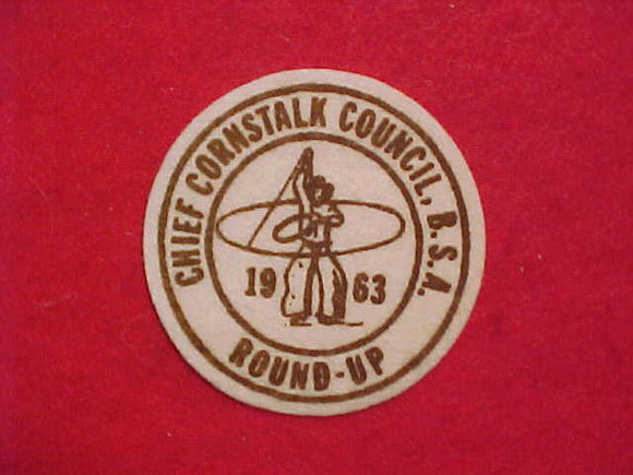 1963 CHIEF CORNSTALK COUNCIL ROUND-UP, FELT