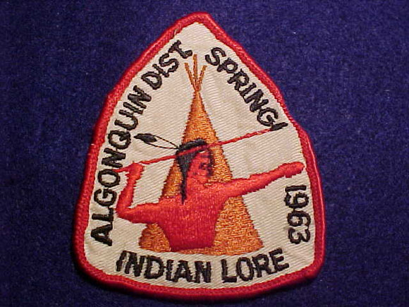 1963 ALGONQUIN DISTRICT, INDIAN LORE, USED