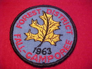 1963 PATCH, FOREST DISTRICT FALL CAMPOREE