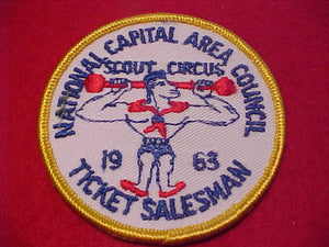 1963 PATCH, NATIONAL CAPITAL A. C. TICKET SALESMAN