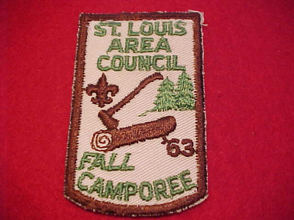 1963 PATCH, ST. LOUIS A. C. FALL CAMPOREE, NO BUTTON LOOP