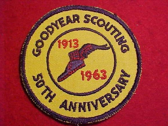 1963 PATCH, GOODYEAR SCOUTING 50TH ANNIV.