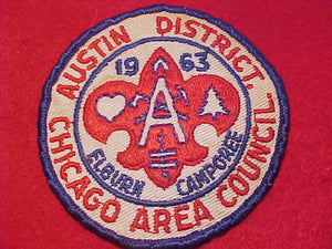 1963 PATCH, CHICAGO AREA COUNCIL, AUSTIN DISTRICT ELBURN CAMPOREE, USED