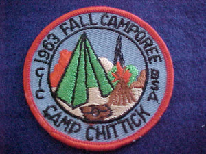 1963, CENTRAL INDIANA COUNCIL, CAMP CHITTICK, FALL CAMPOREE