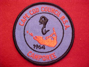 1964 ACTIVITY PATCH, CAPE COD C. CAMPOREE