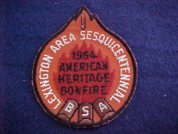 1964, LEXINGTON AREA, SESQUICENTENNIAL, AMERICAN HERITAGE BONFIRE