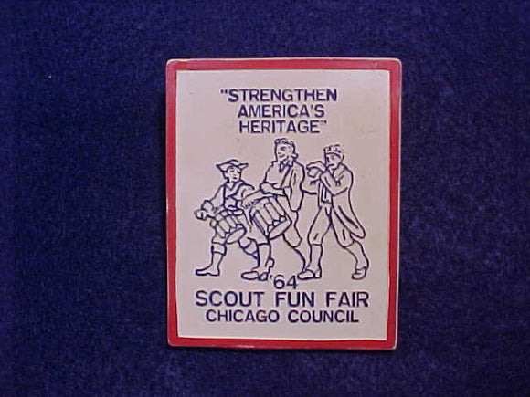 1964 CHICAGO COUNCIL SCOUT FUN FAIR PLASTIC SLIDE