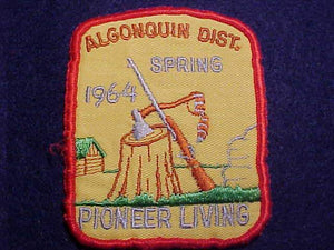 1964 ALGONQUIN DISTRICT, SPRING, PIONEER LIVING, USED