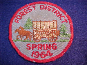 1964 PATCH, FOREST DISTRICT, SPRING, USED