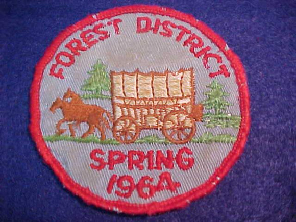 1964 PATCH, FOREST DISTRICT, SPRING, USED