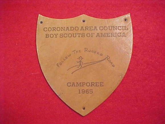 1965 CORONADO AREA COUNCIL CAMPOREE, LEATHER, 4.75X5